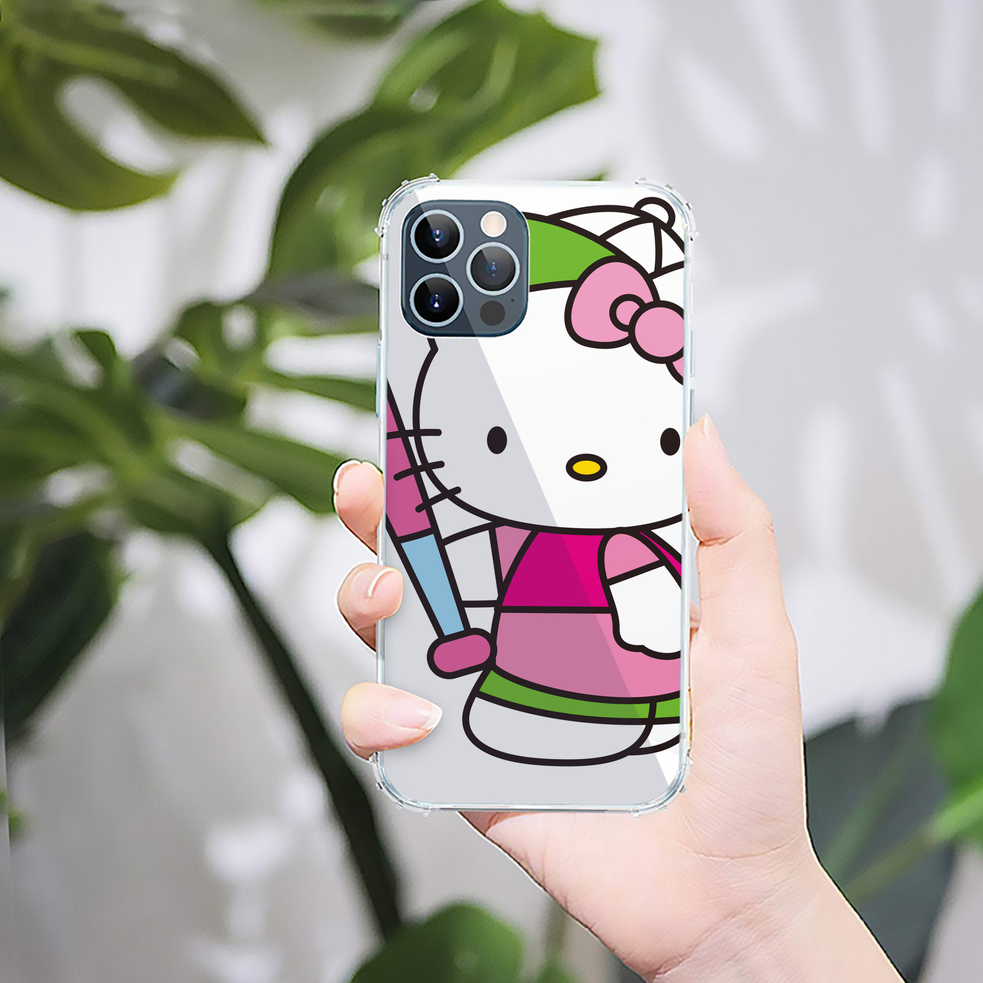 （画像用） Hello Kitty ハローキティ 【iPhone 12シリーズ対応】透明スマホケース（クリアソフトケース）